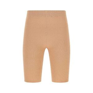 ANDREADAMO Ribbed Knit High-Waisted Biker Shorts Women NEUTRALS Pants